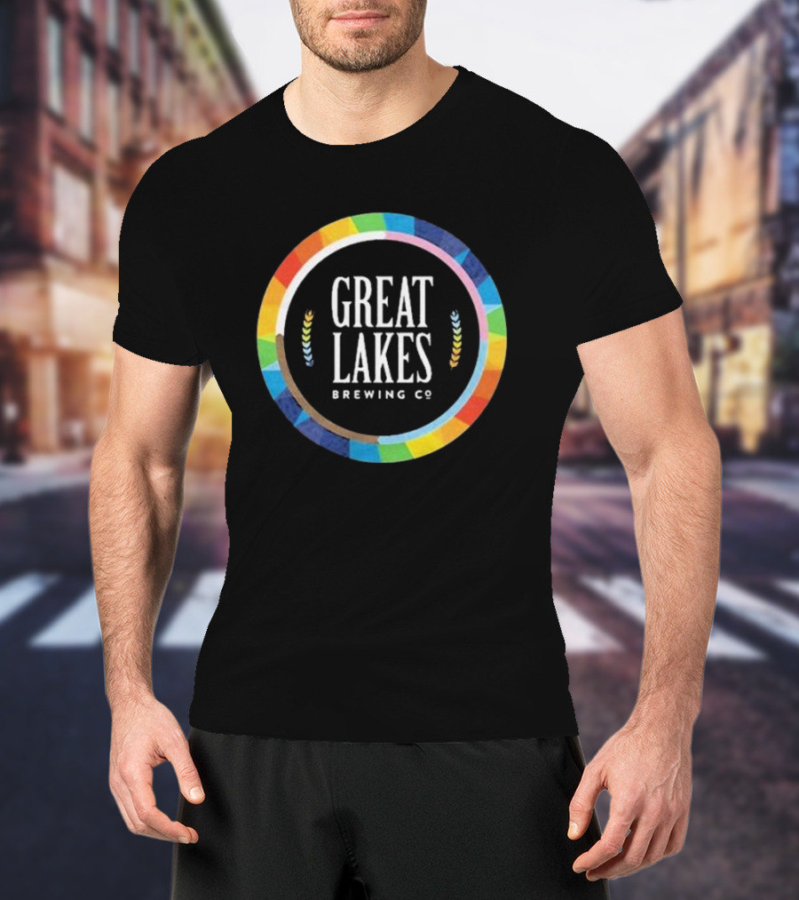 Great Lakes Brewing Co Rainbow Pride Circle T-Shirt