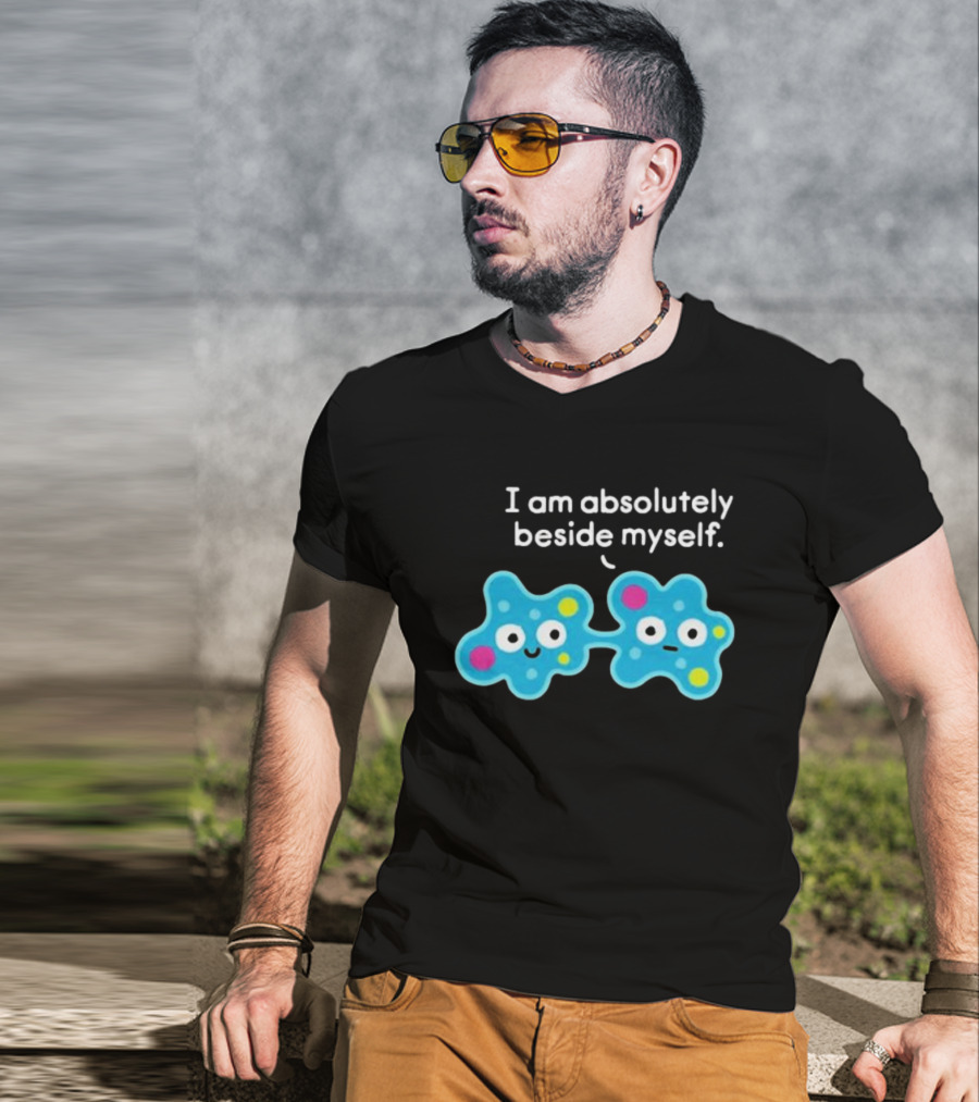 I Am Absolutely Beside Myself Cute Amusing Two Cells Bow Tie T-Shirt