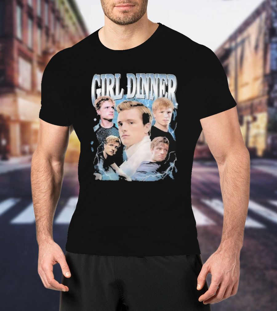 Girl Dinner Josh Hutcherson Collage Multiple Expressions T-Shirt