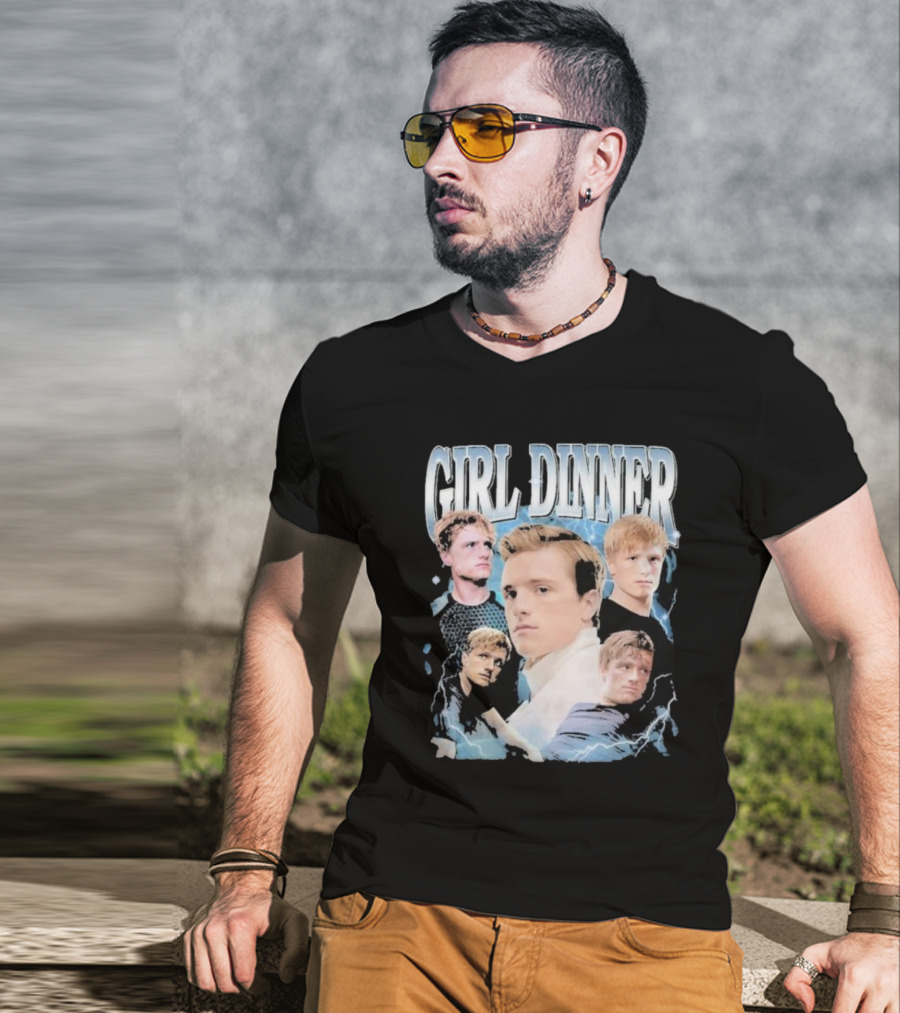 Girl Dinner Josh Hutcherson Collage Multiple Expressions T-Shirt