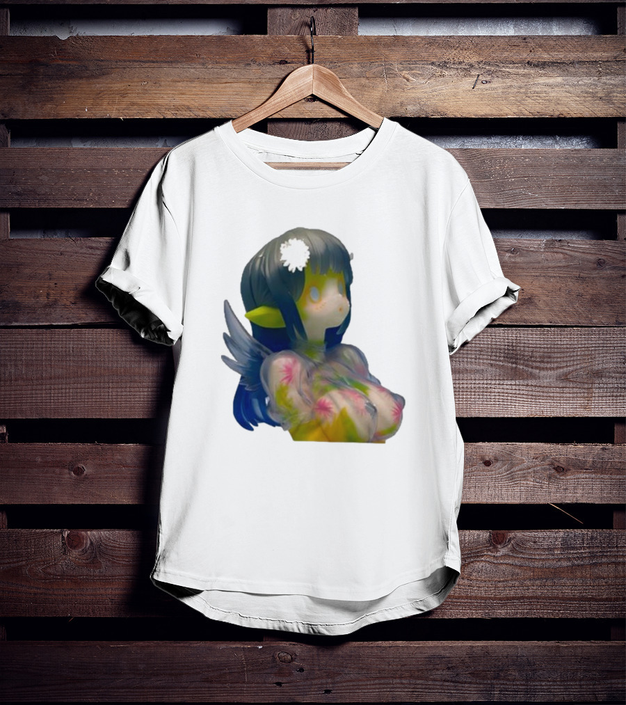 Kikillopieces Makino Fantasy Figurine With Elf Ears And Floral T-Shirt