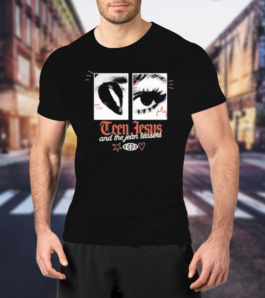 Teen Jesus And The Jean Teasers Old English Eye T-Shirt