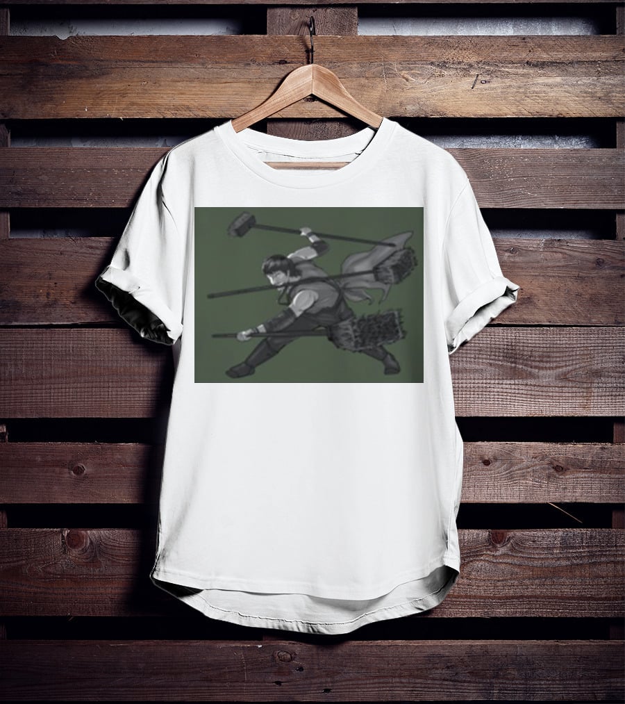Three Broom Stance Cosplay Zoro T-Shirt