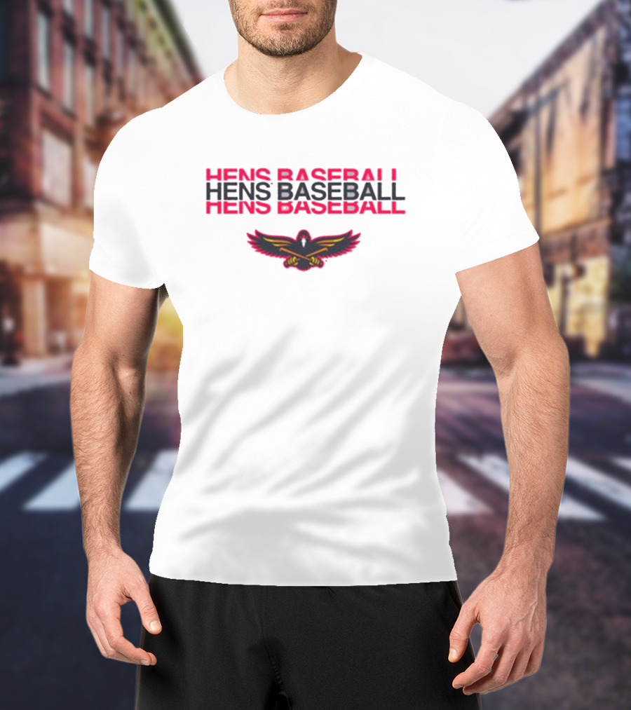 Hens Baseball Toledo Mud Hens Fred Hens Winged Emblem T-Shirt