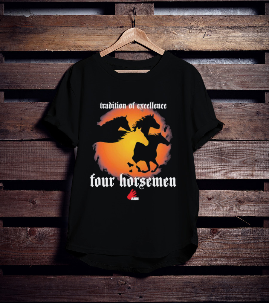 Tradition Of Excellence Four Horsemen Silhouette Sunset Motif ARN T-Shirt