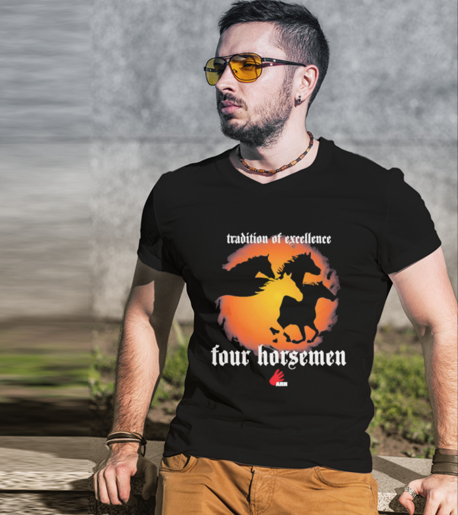 Tradition Of Excellence Four Horsemen Silhouette Sunset Motif ARN T-Shirt