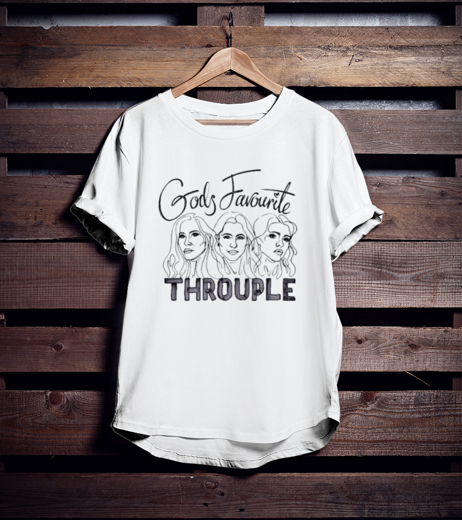GodS Favourite Throuple Faces Sketch T-Shirt