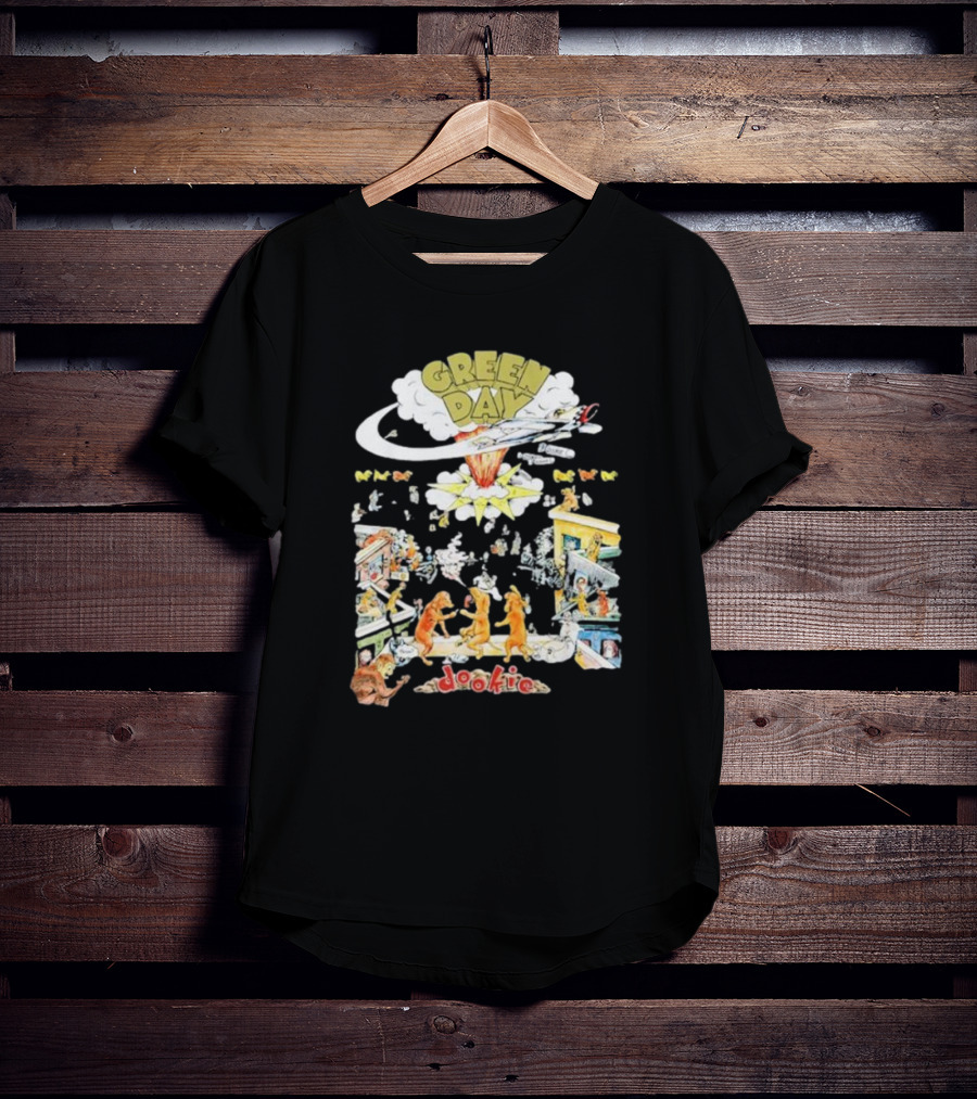 Green Day Dookie Cartoon Explosion Scene T-Shirt