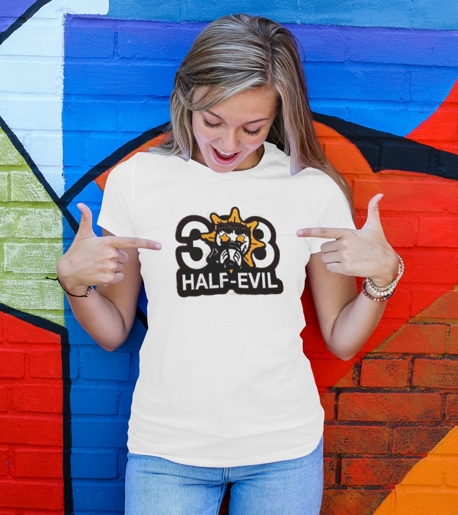 388 Half-Evil Sunburst Mask T-Shirt
