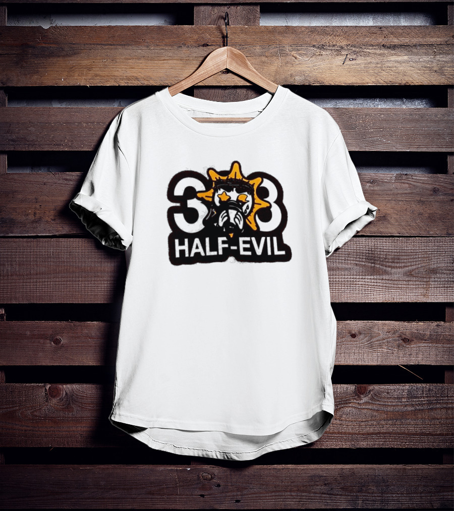 388 Half-Evil Sunburst Mask T-Shirt