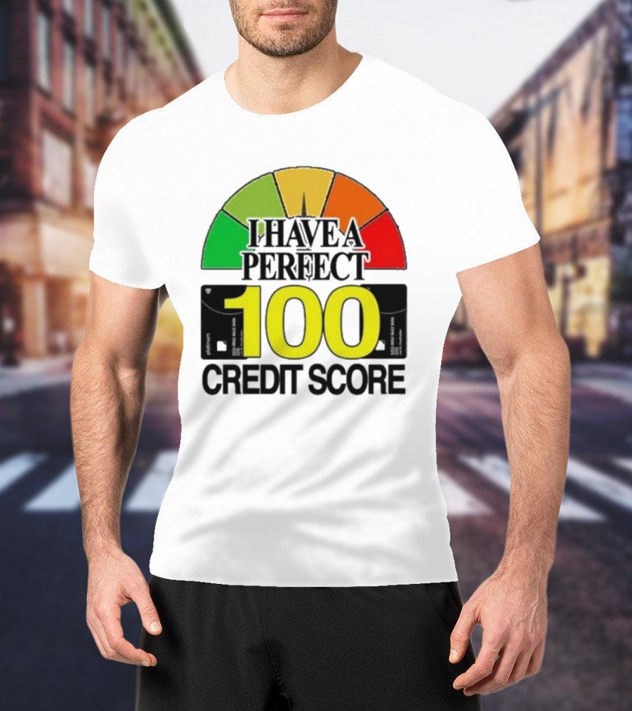 I Have A Perfect 100 Credit Score Gauge Graph T-Shirt