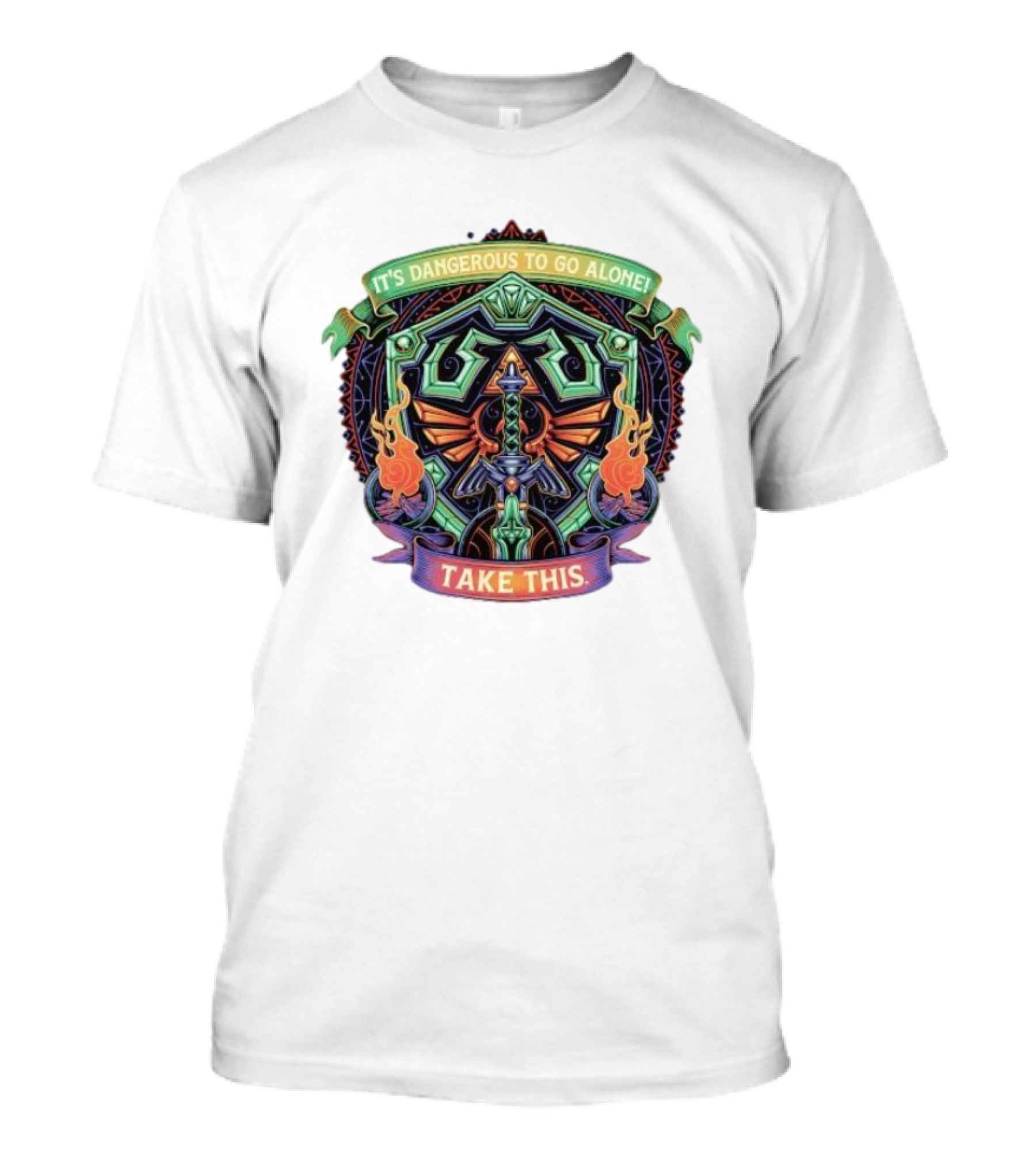 It’s Dangerous To Go Alone Take This Hylian Symbol And Master Sword T-Shirt