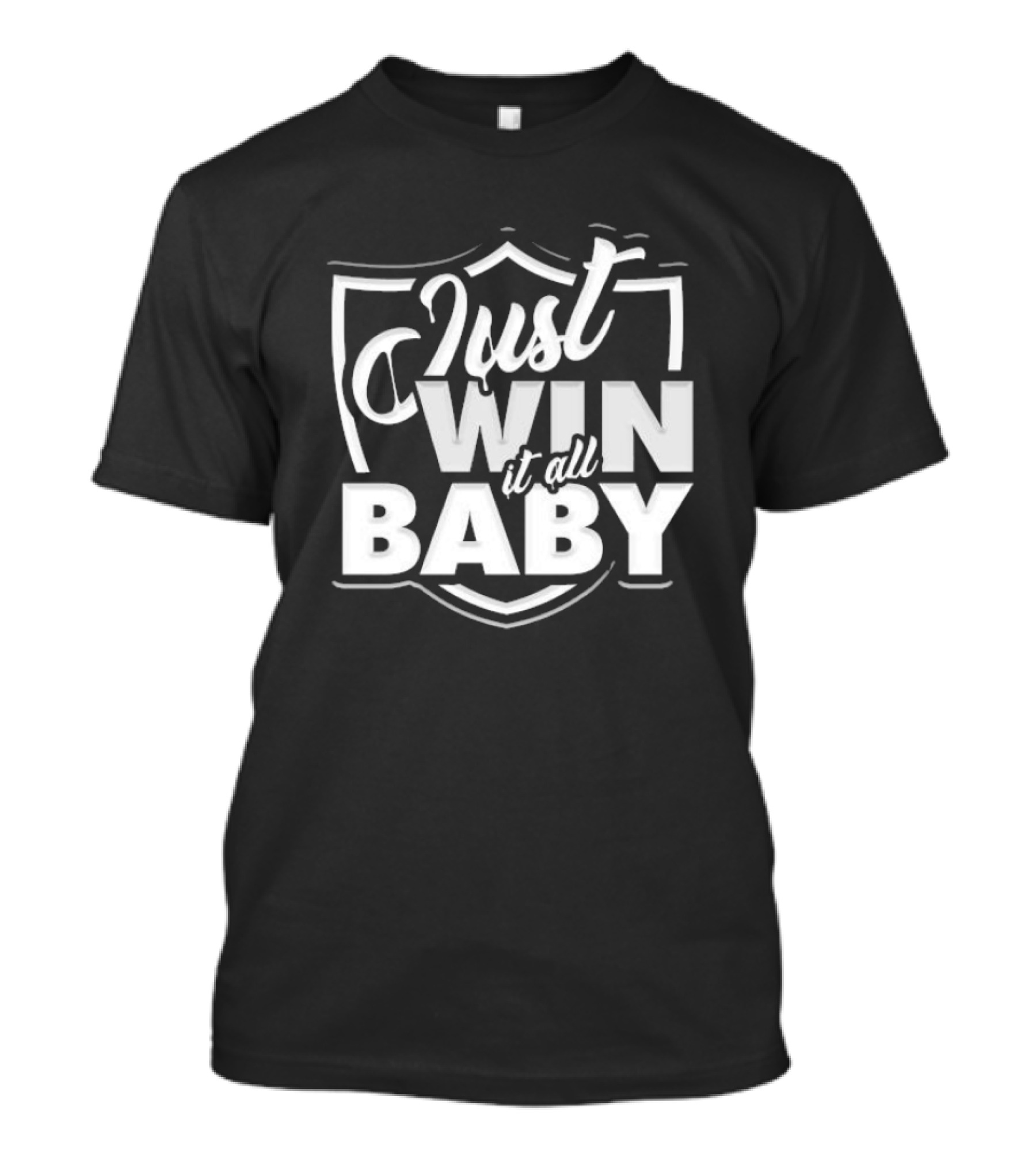Just Win It All Baby Las Vegas Raiders Shield Emblem T-Shirt