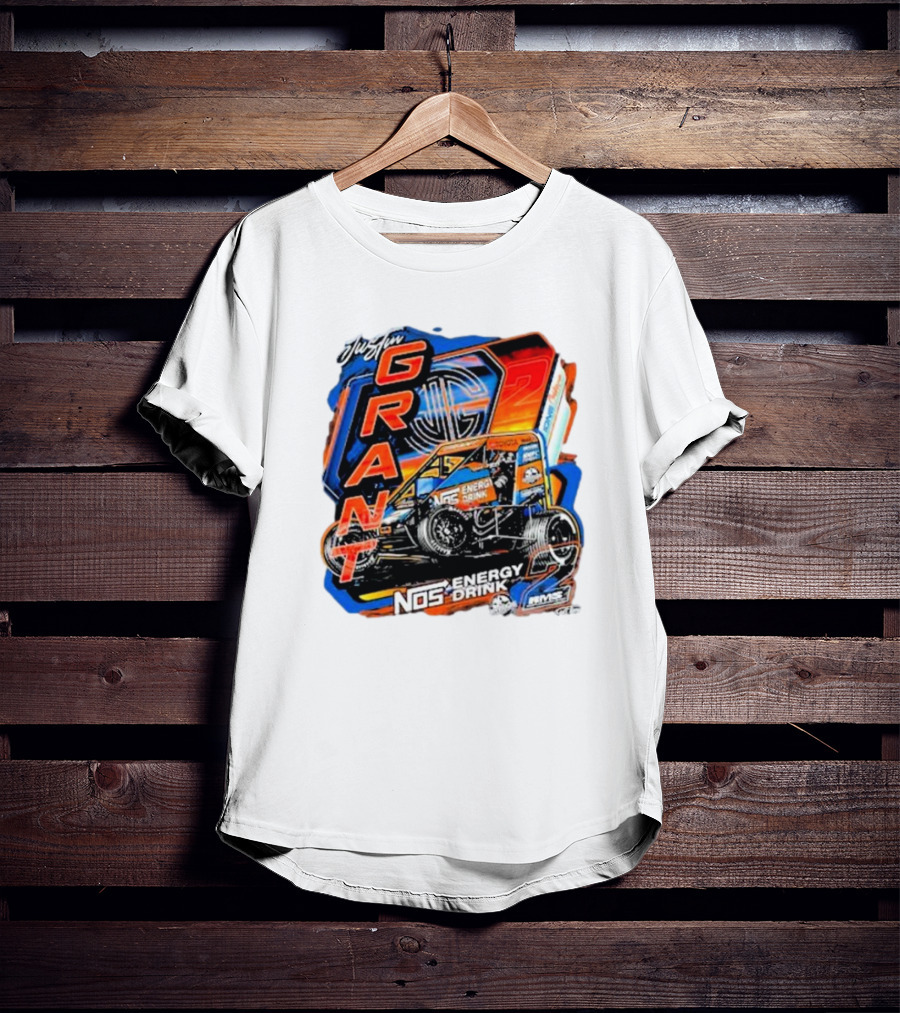 Justin Grant NOS Energy Drink Racing Car JMS T-Shirt