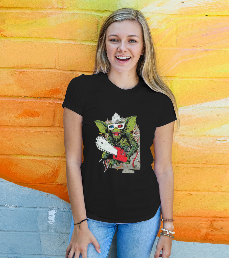 Kingston Falls Chainsaw Massacre Gremlins 3D Glasses T-Shirt