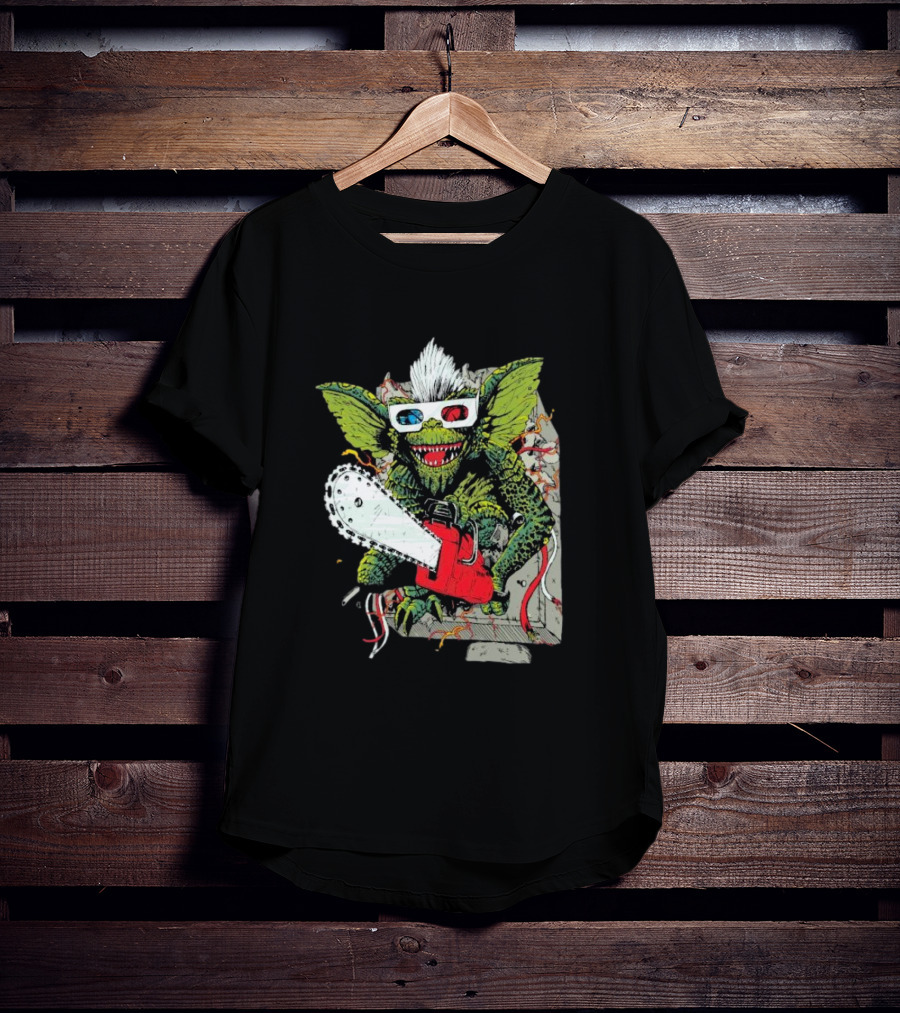 Kingston Falls Chainsaw Massacre Gremlins 3D Glasses T-Shirt