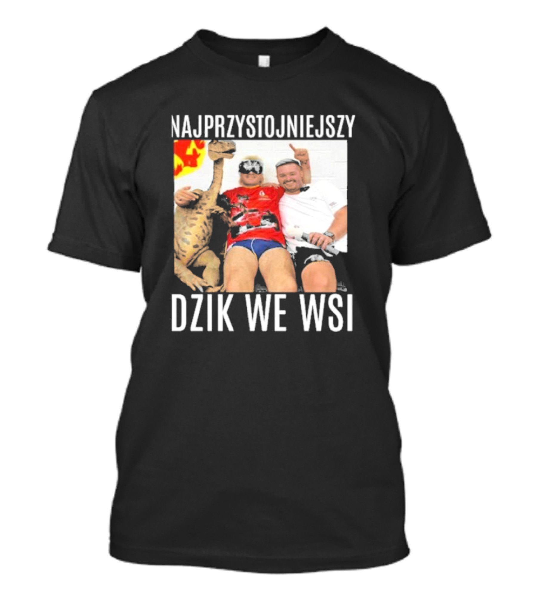 Najprzystojniejszy Dzik We Wsi With Dinosaur And Friends T-Shirt