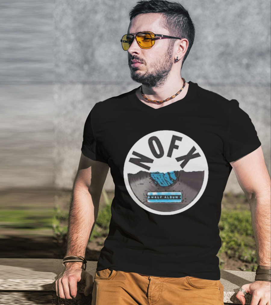 NOFX Half Album Vinyl Record T-Shirt