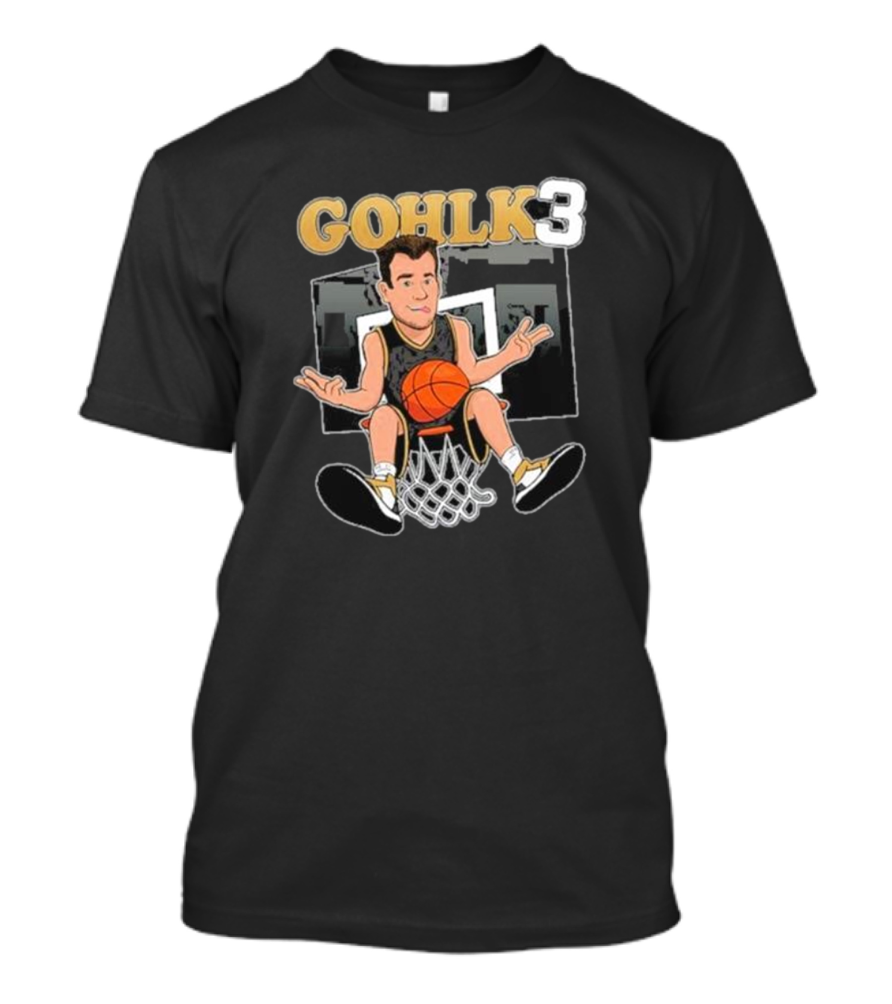 GOHLK3 Basketball Cartoon Dunk Character T-Shirt