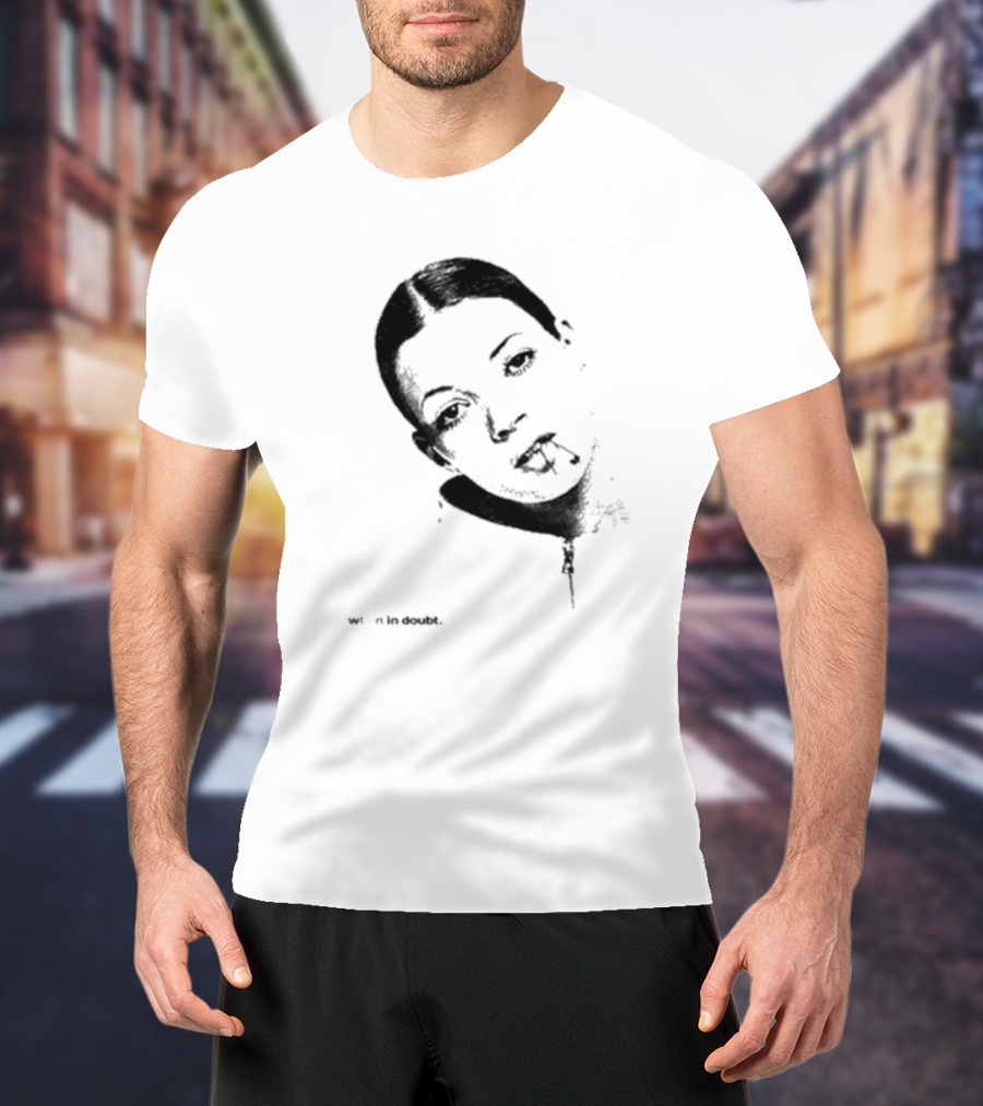 90s Kate Moss When In Doubt Portrait T-Shirt