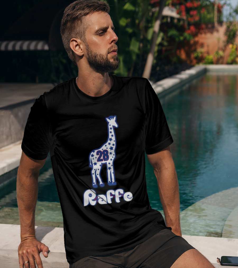 Phillygoat Raffe 28 Star-Patterned Giraffe Jersey T-Shirt