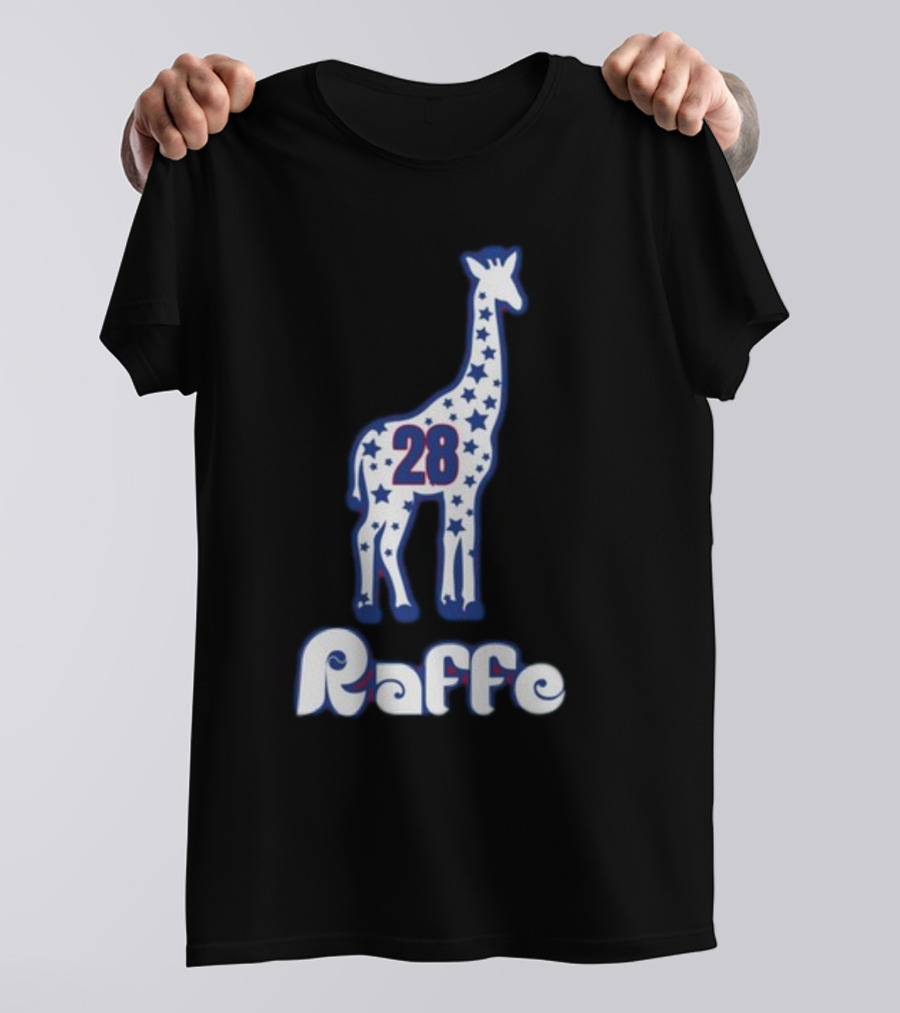 Phillygoat Raffe 28 Star-Patterned Giraffe Jersey T-Shirt