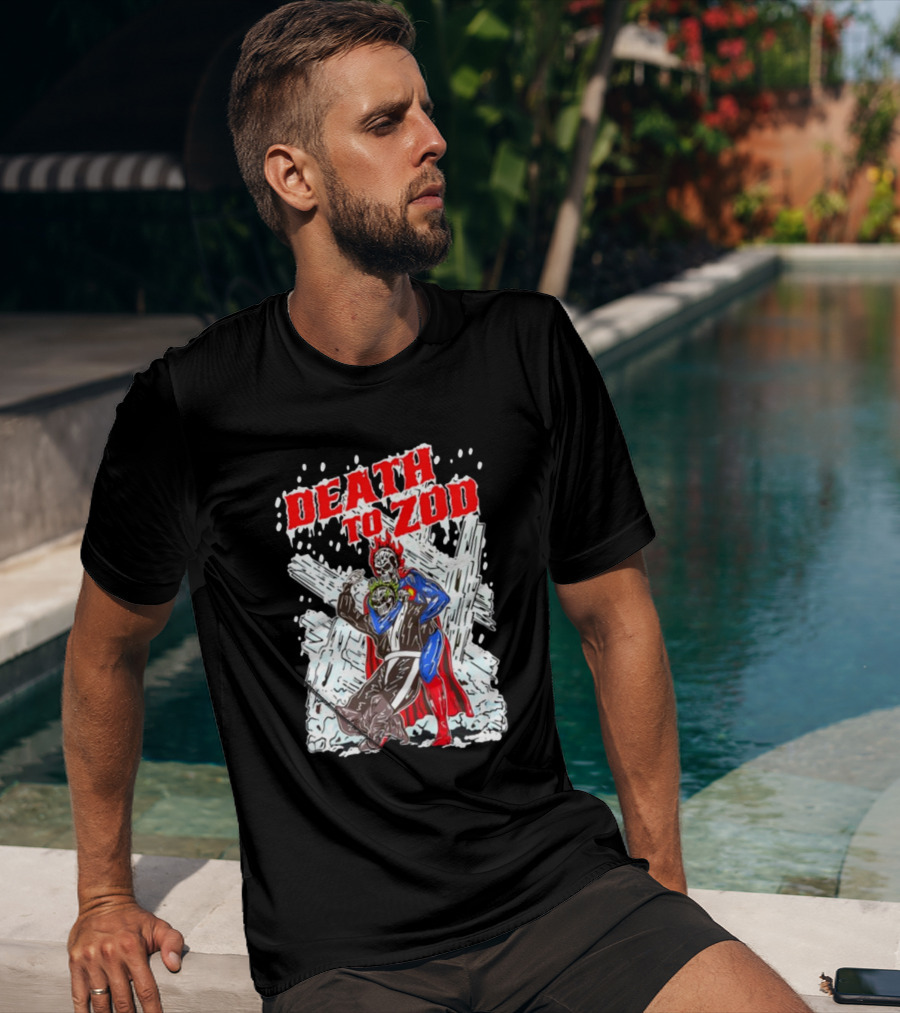 Death To Zod Battle Against Villain In Ice Fortress T-Shirt