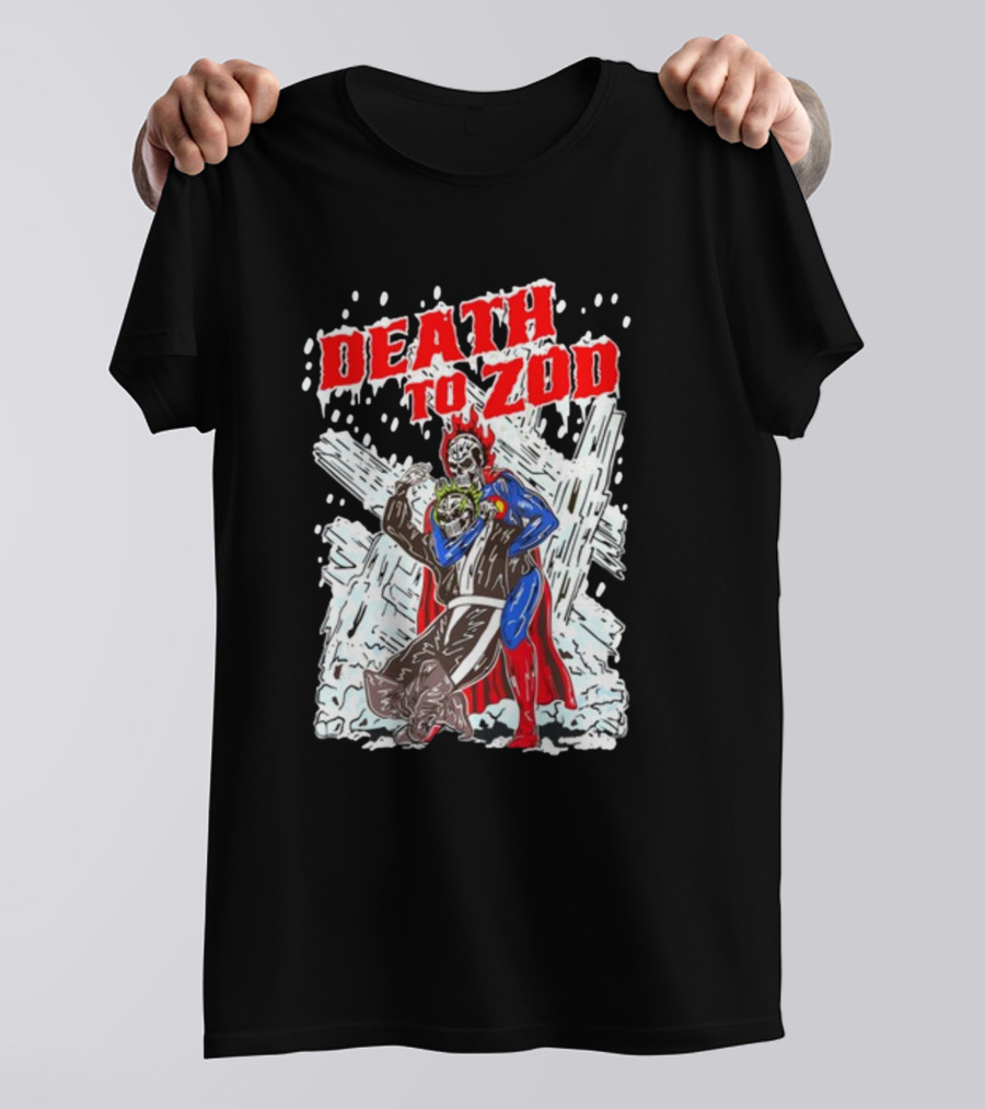 Death To Zod Battle Against Villain In Ice Fortress T-Shirt