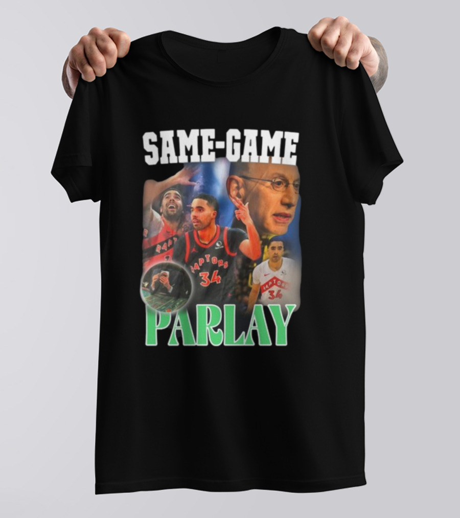Same-Game Parlay Raptors 34 Basketball Icons T-Shirt