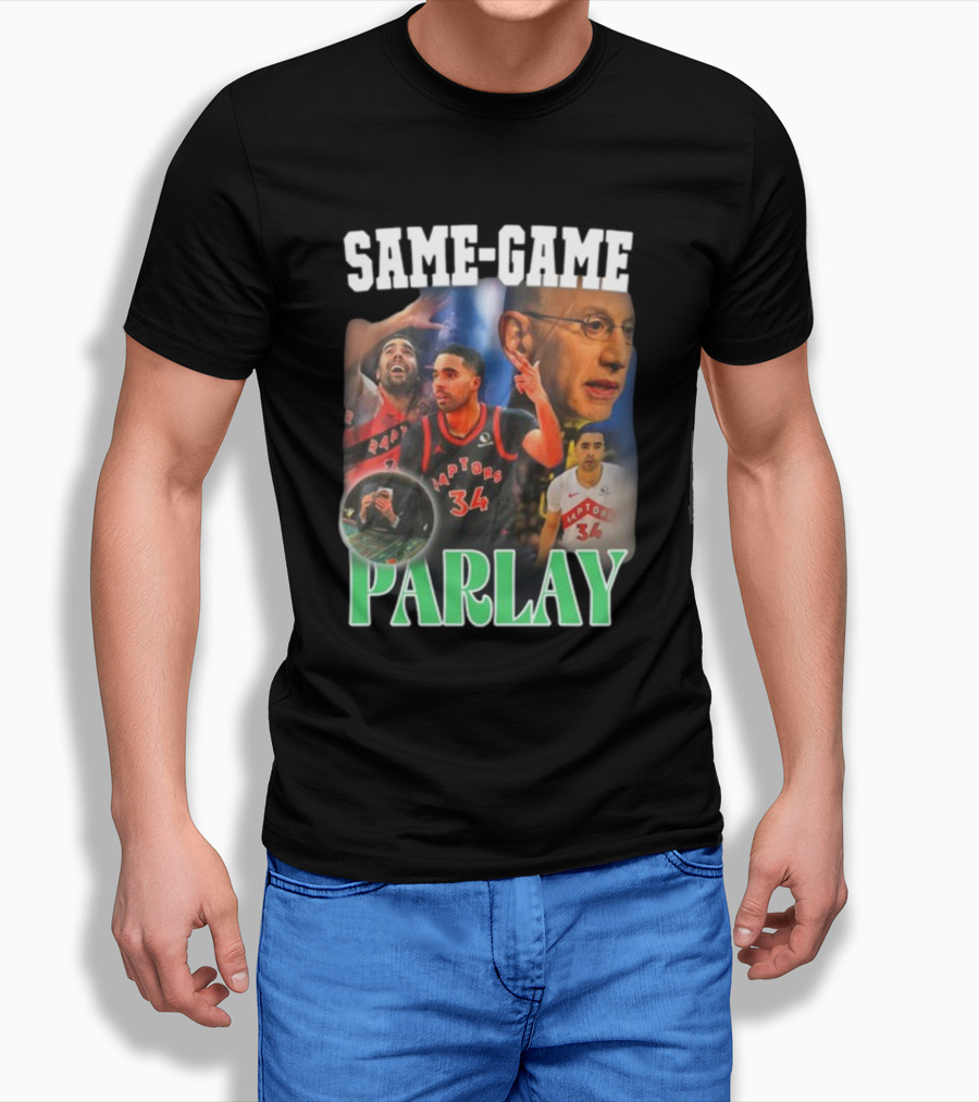 Same-Game Parlay Raptors 34 Basketball Icons T-Shirt