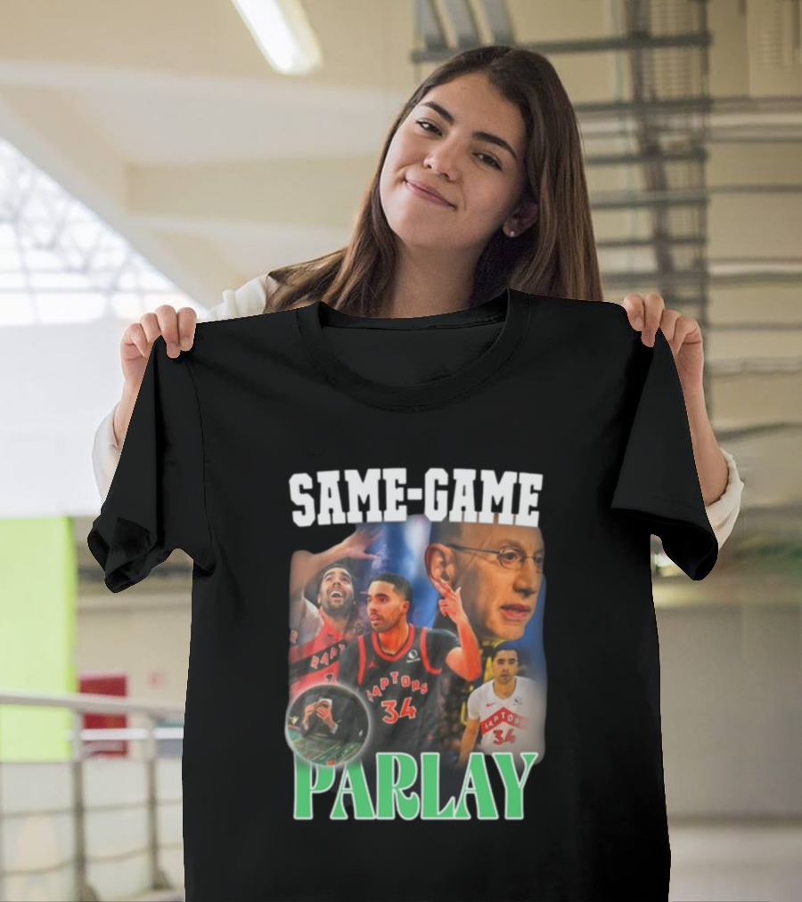 Same-Game Parlay Raptors 34 Basketball Icons T-Shirt