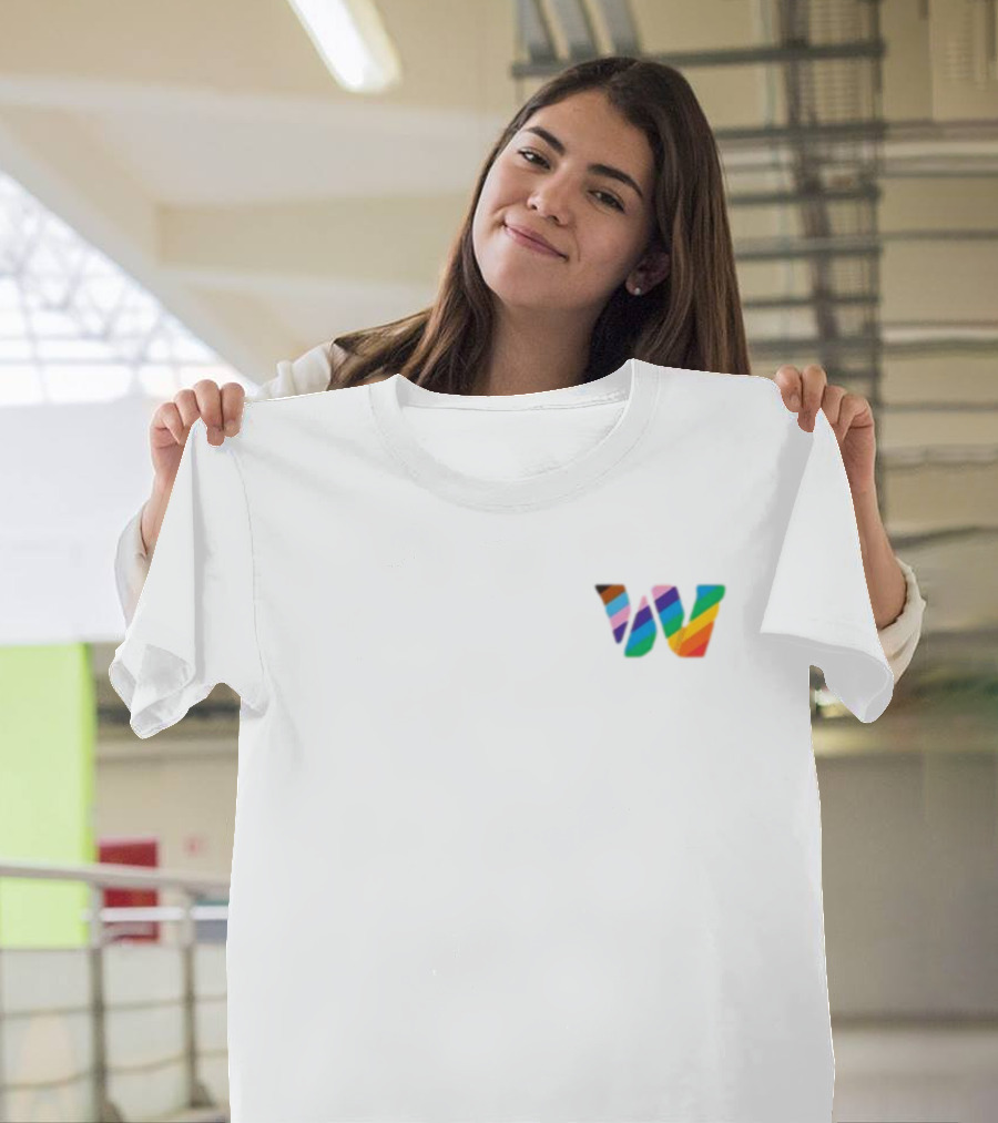 Washington Football Is For Everyone W Rainbow T-Shirt