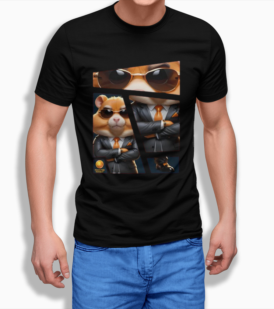 Hamster Combat Grandmaster Suit Sunglasses T-Shirt