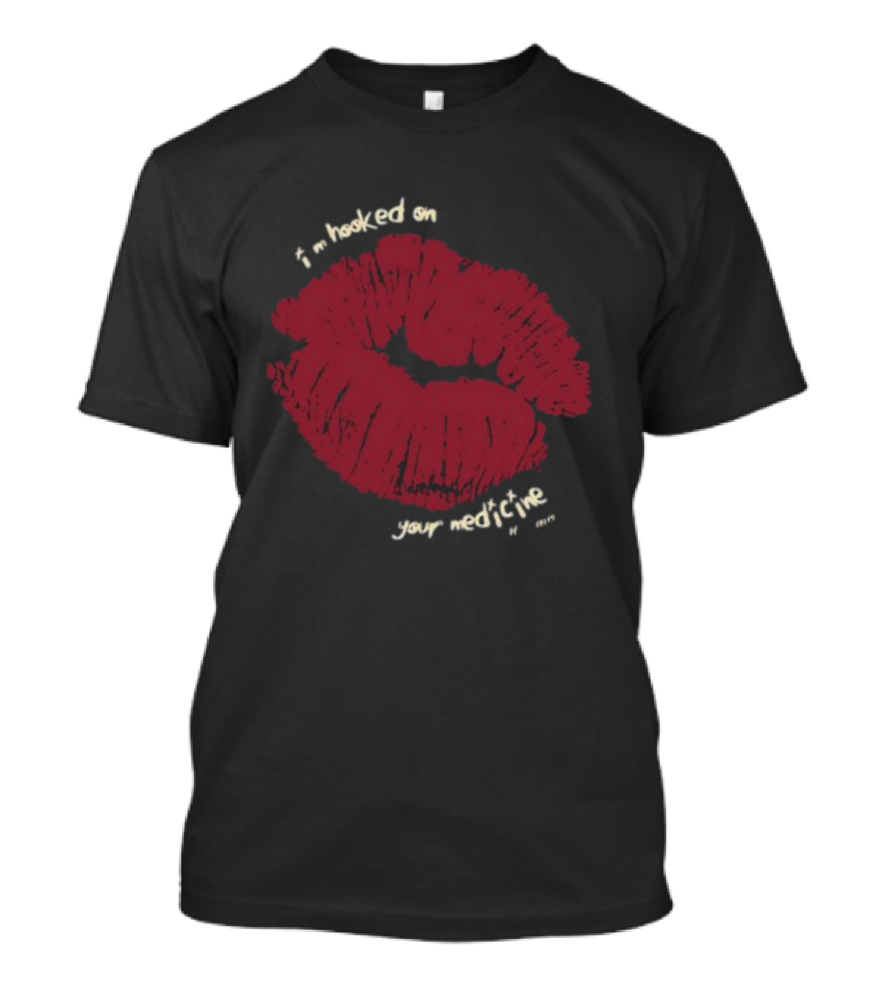 Hooked On Your Medicine Kiss Lips T-Shirt