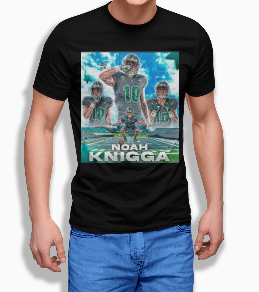 NOAH KNIGGA 10 Football Player On Field Performance Highlights T-Shirt