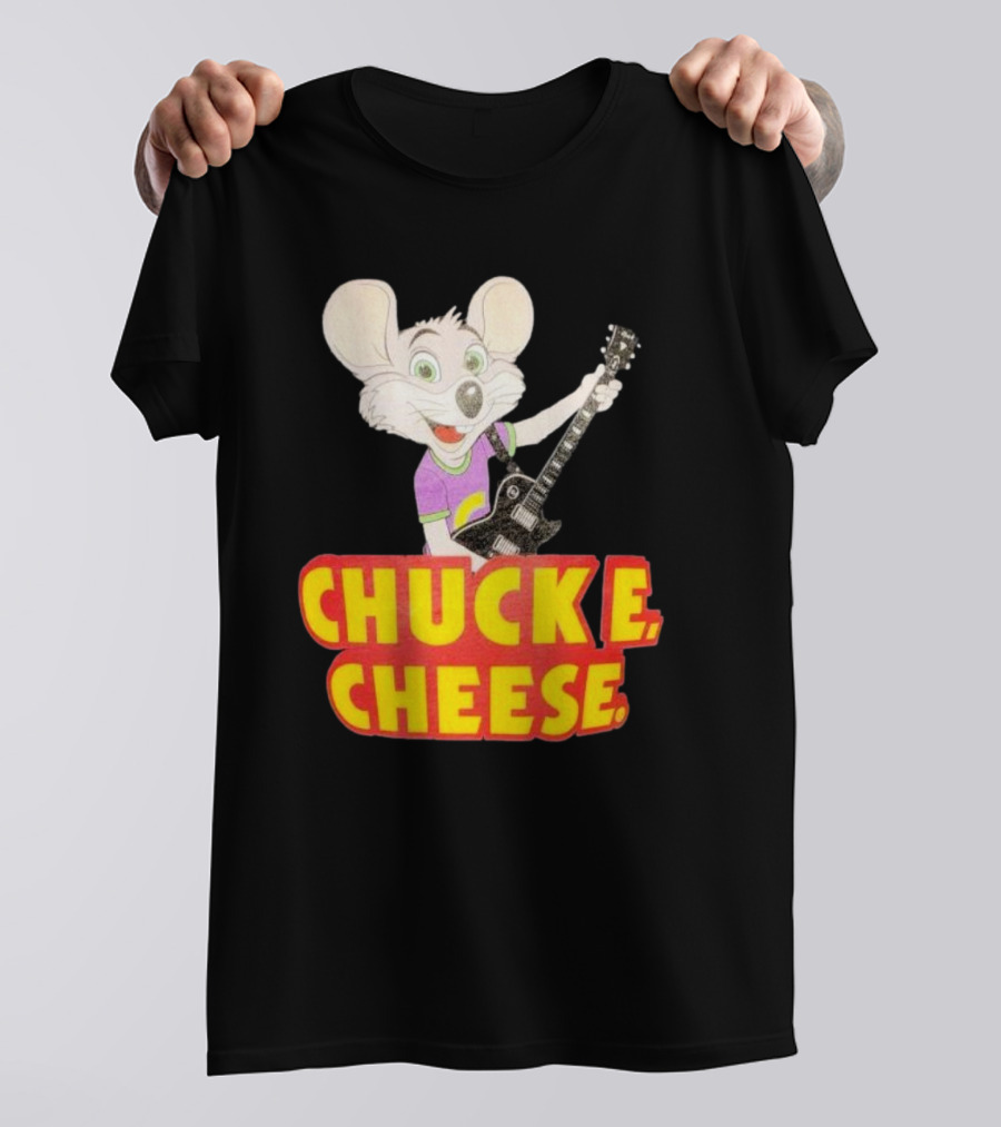 Chuck E Cheese Logo Rat With Guitar T-Shirt