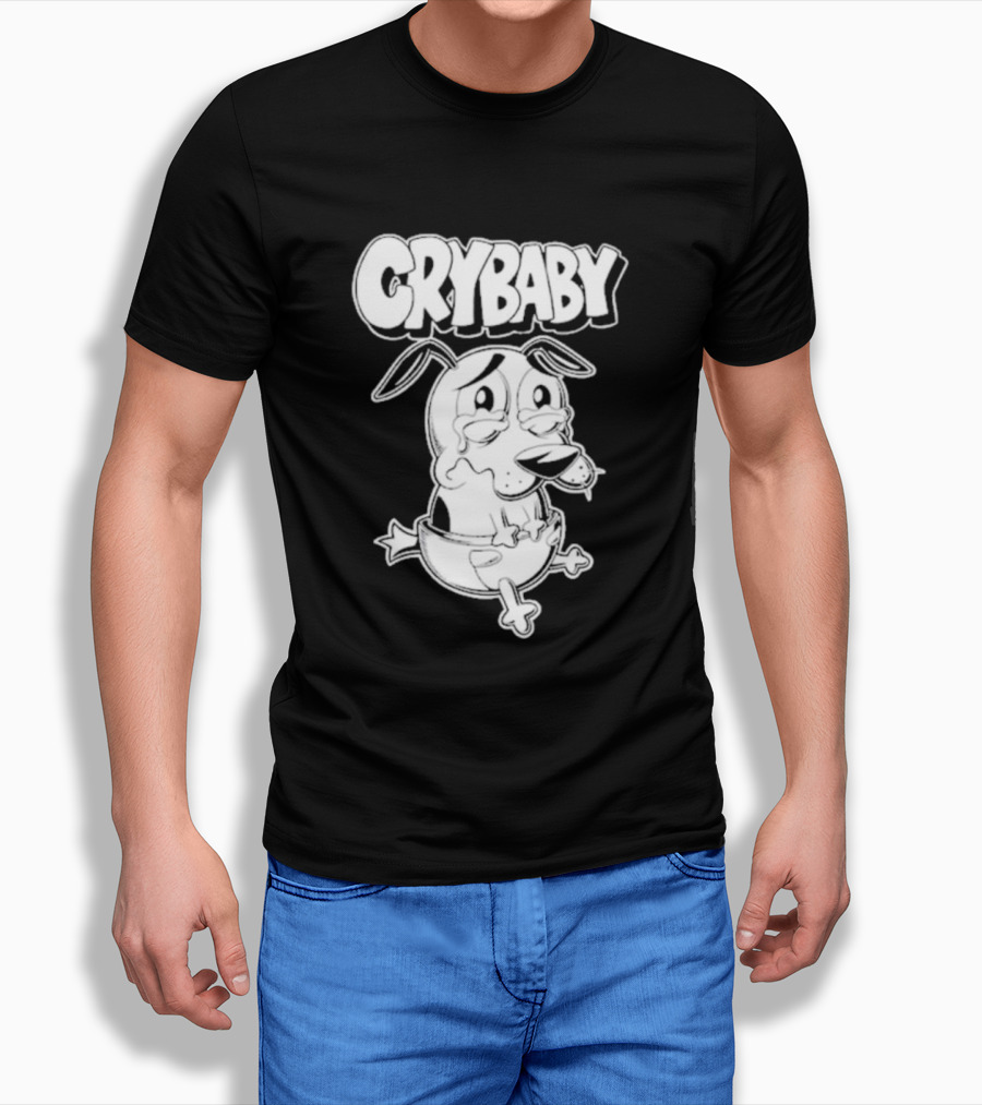 CRYBABY Olafh Ace Tearful Cartoon Dog T-Shirt