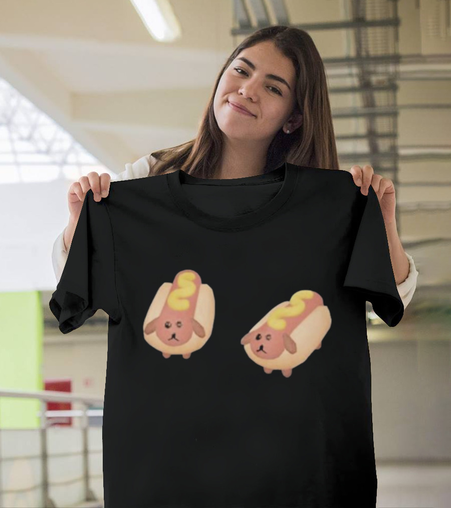 Double Hotdoggy Cute Puppy Snack T-Shirt
