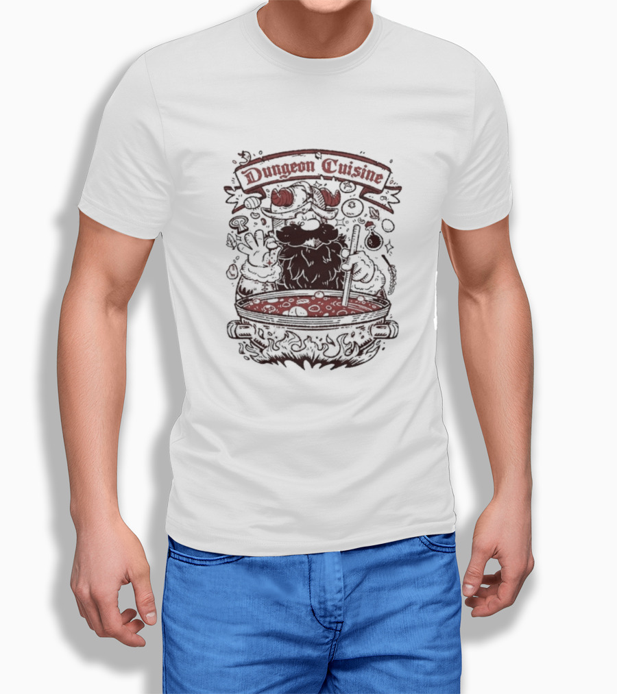Dungeon Cuisine Devil Chef Brewing Magical Soup T-Shirt