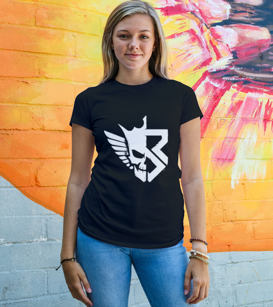 Freakin Nightmare Skull Crown Wings T-Shirt