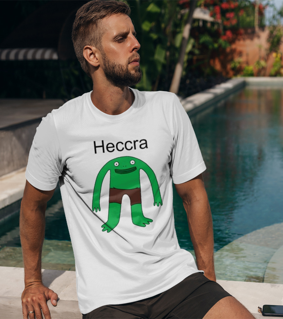 Heccra Mr. Frog Cartoon Character In Brown Shorts T-Shirt