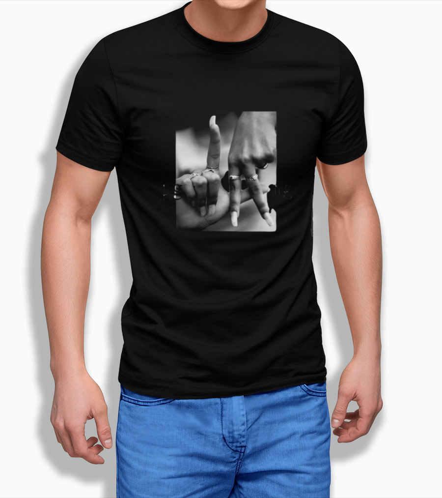 Pglang Kendrick Lamar Black And White Hand Gesture T-Shirt