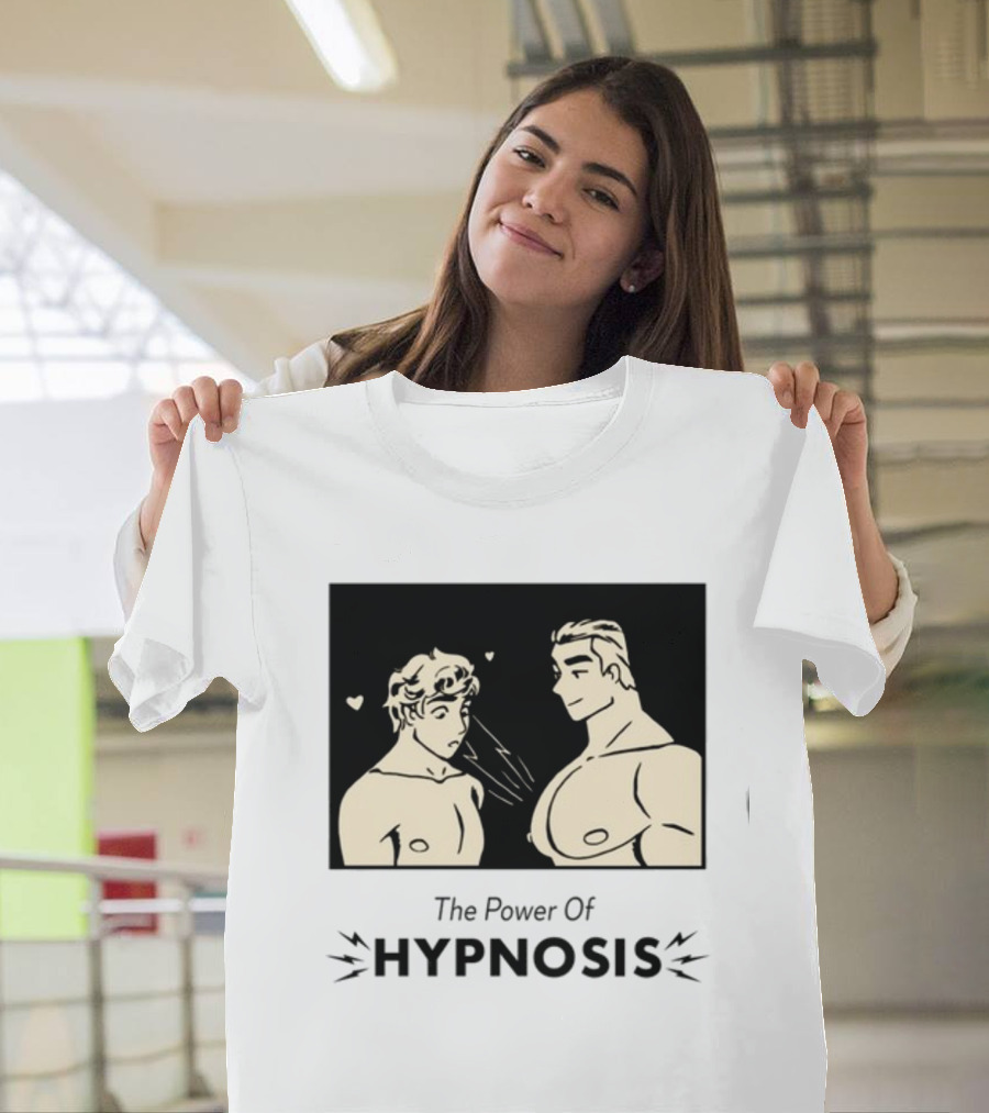 Hypnosis Power With Mesmerized Characters And Heart Symbols T-Shirt