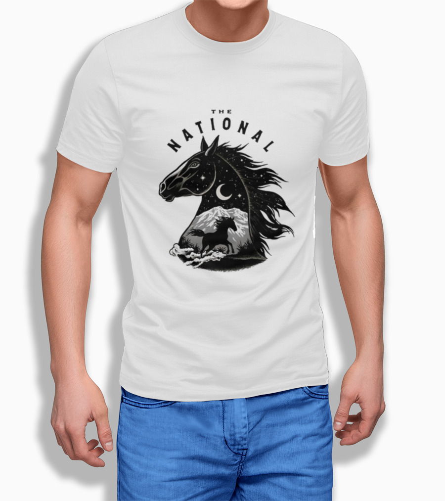 The National Mustang Starry Night Landscape Horse T-Shirt