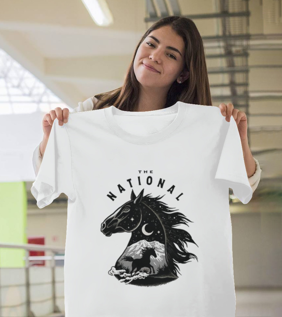 The National Mustang Starry Night Landscape Horse T-Shirt