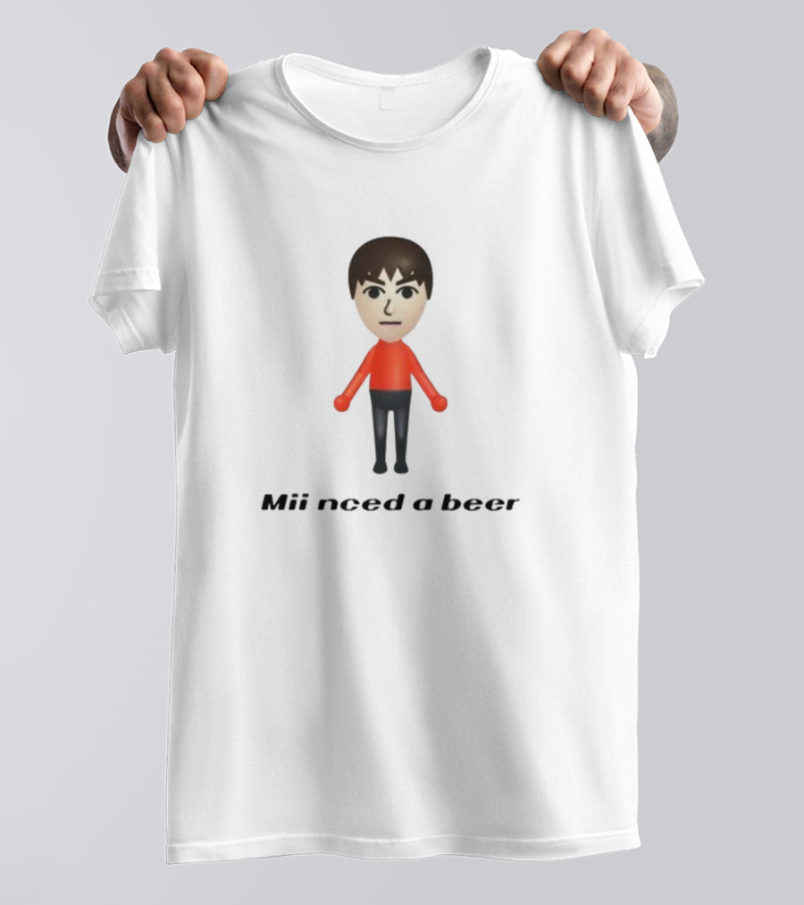 Limited Mii Need A Beer Gaming Character T-Shirt