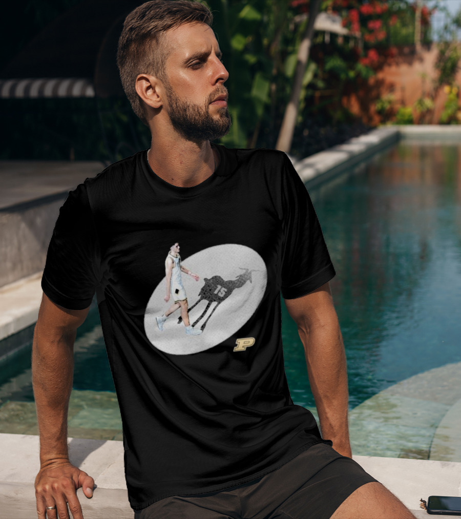 Edey Goat 15 Purdue Boilermakers Shadow Athlete T-Shirt