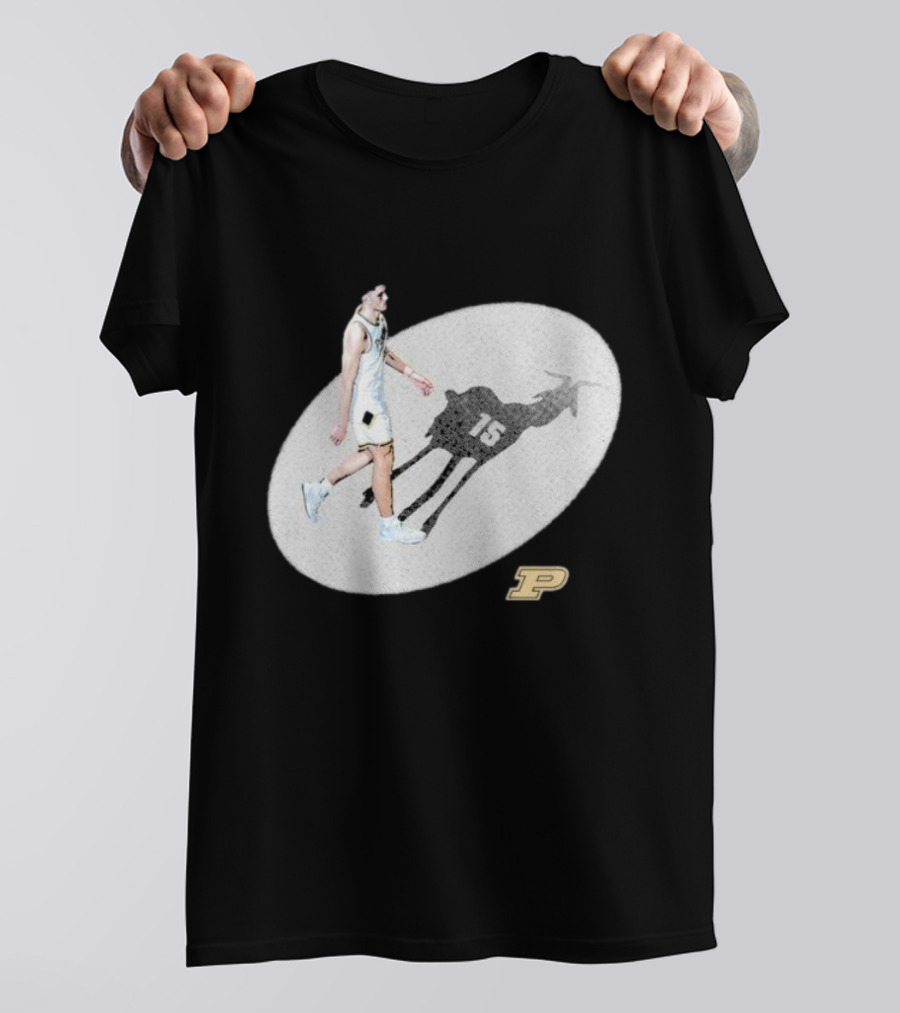 Edey Goat 15 Purdue Boilermakers Shadow Athlete T-Shirt
