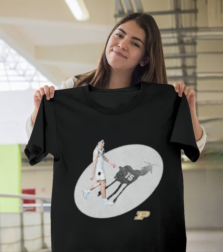 Edey Goat 15 Purdue Boilermakers Shadow Athlete T-Shirt