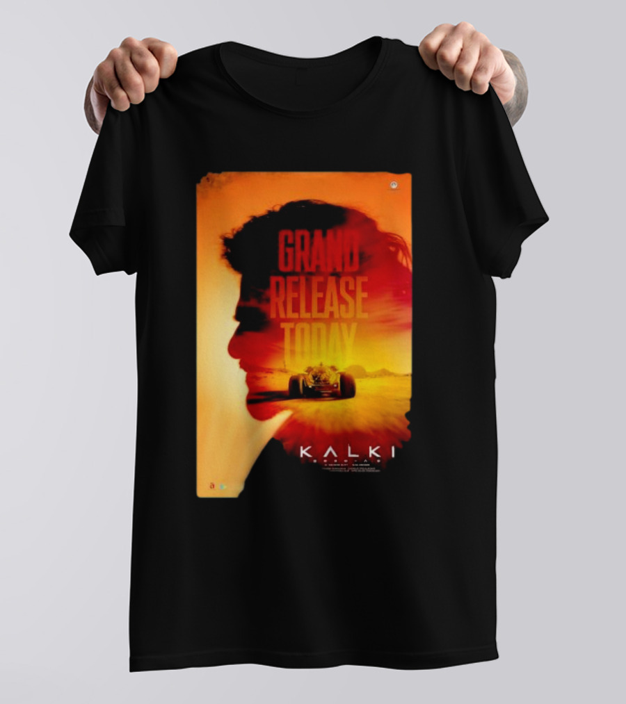 Grand Release Today Kalki Silhouette And Racing Car T-Shirt